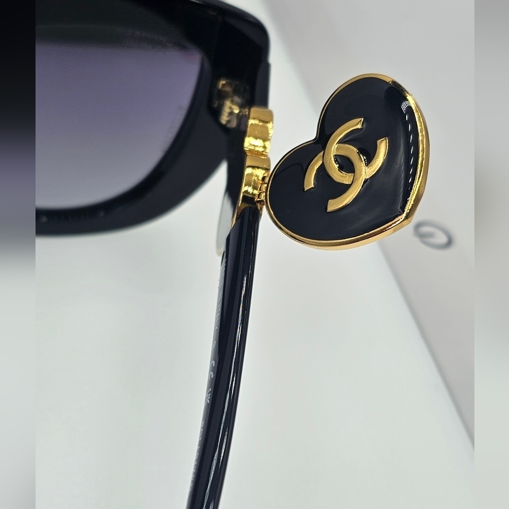 CHANEL 5517A 622 S8 BLACK SUNGLASSES HIDDEN MIRROR Polarized
